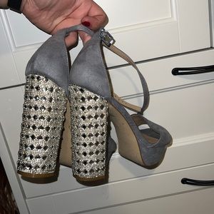 Aldo Blue rhinestone shoes